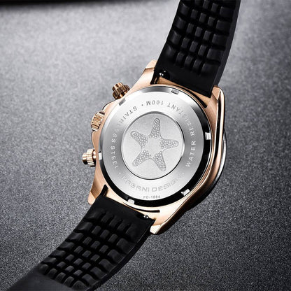 Elite Automatic Mechanical Pagani-Design Sapphire Glass Japan Chronograph 100m Waterproof Wristwatch - Top G Watches