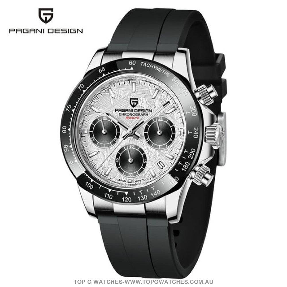 Elite Automatic Mechanical Pagani-Design Sapphire Glass Japan Chronograph 100m Waterproof Wristwatch - Top G Watches