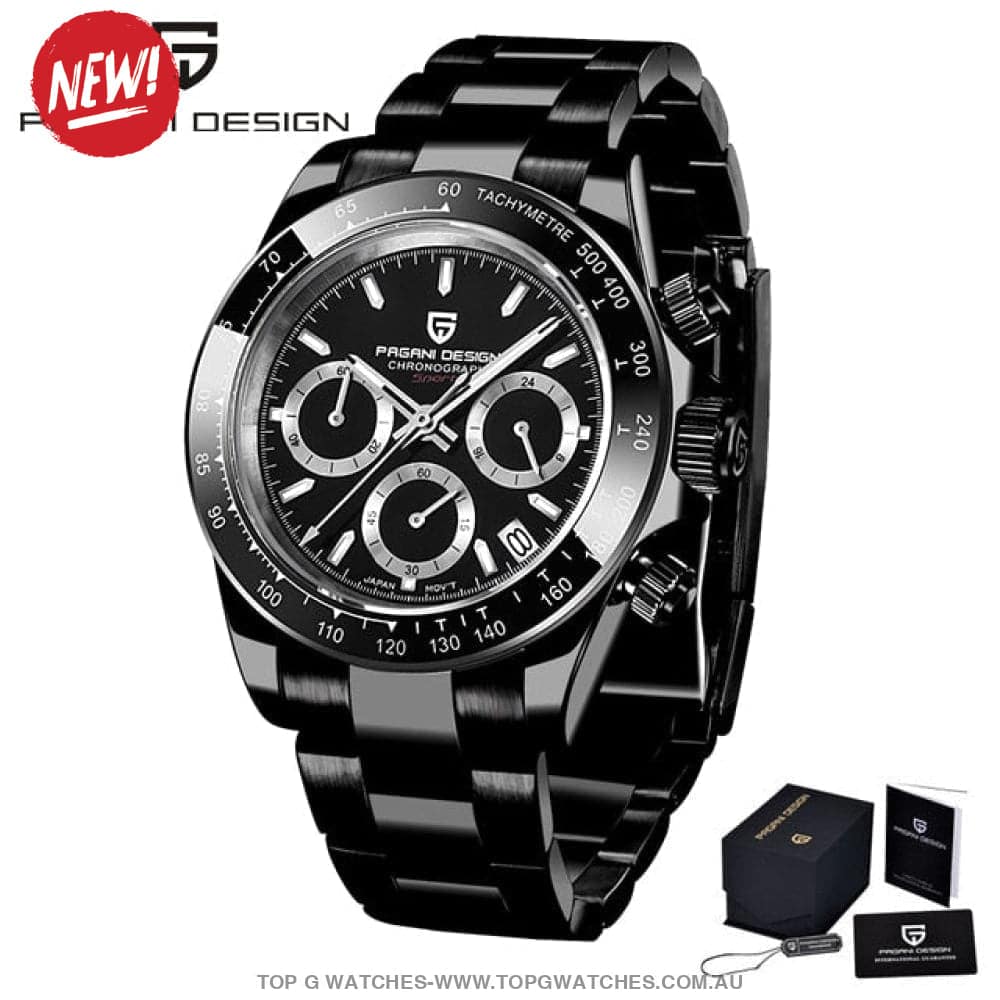 Elite Automatic Mechanical Pagani-Design Sapphire Glass Japan Chronograph 100m Waterproof Wristwatch - Top G Watches