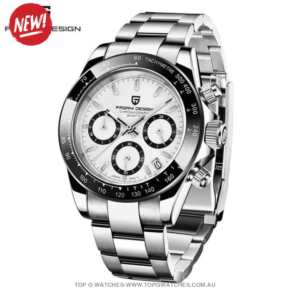 Elite Automatic Mechanical Pagani-Design Sapphire Glass Japan Chronograph 100m Waterproof Wristwatch - Top G Watches