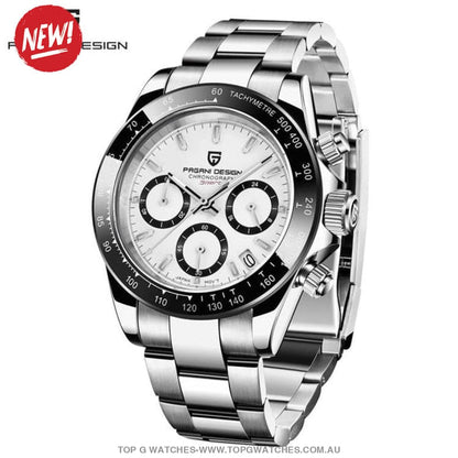 Elite Automatic Mechanical Pagani-Design Sapphire Glass Japan Chronograph 100m Waterproof Wristwatch - Top G Watches