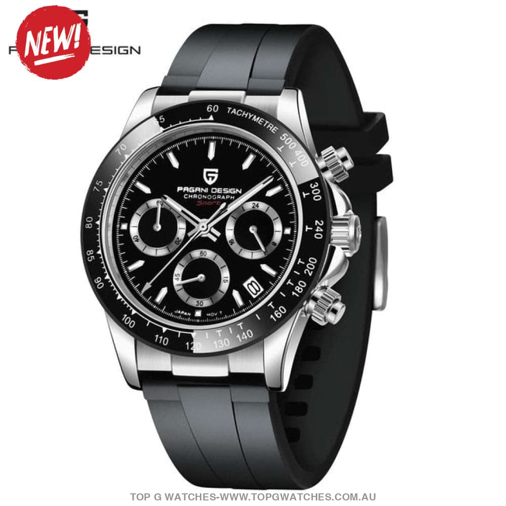 Elite Automatic Mechanical Pagani-Design Sapphire Glass Japan Chronograph 100m Waterproof Wristwatch - Top G Watches