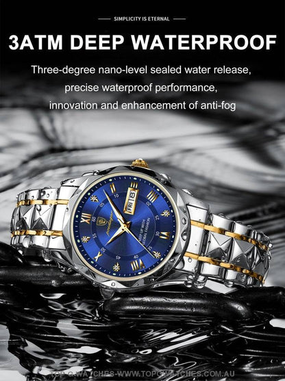 Poedagar Luxury Stainless-Steel Waterproof Fashion Quartz Wristwatch - Top G Watches