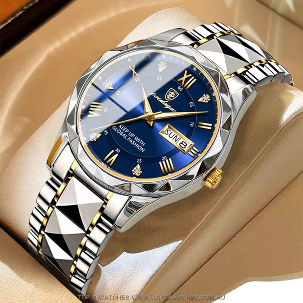 Poedagar Luxury Stainless-Steel Waterproof Fashion Quartz Wristwatch - Top G Watches