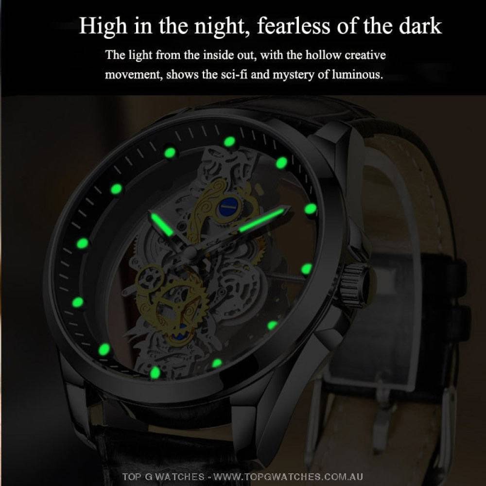 Hollow Gear Skeletal Poedagar Luxury Automatic Mechanical Watch - Top G Watches