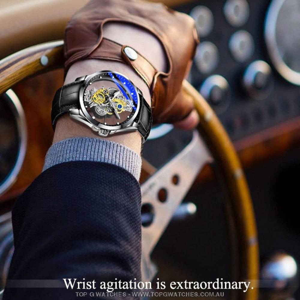 Hollow Gear Skeletal Poedagar Luxury Automatic Mechanical Watch - Top G Watches