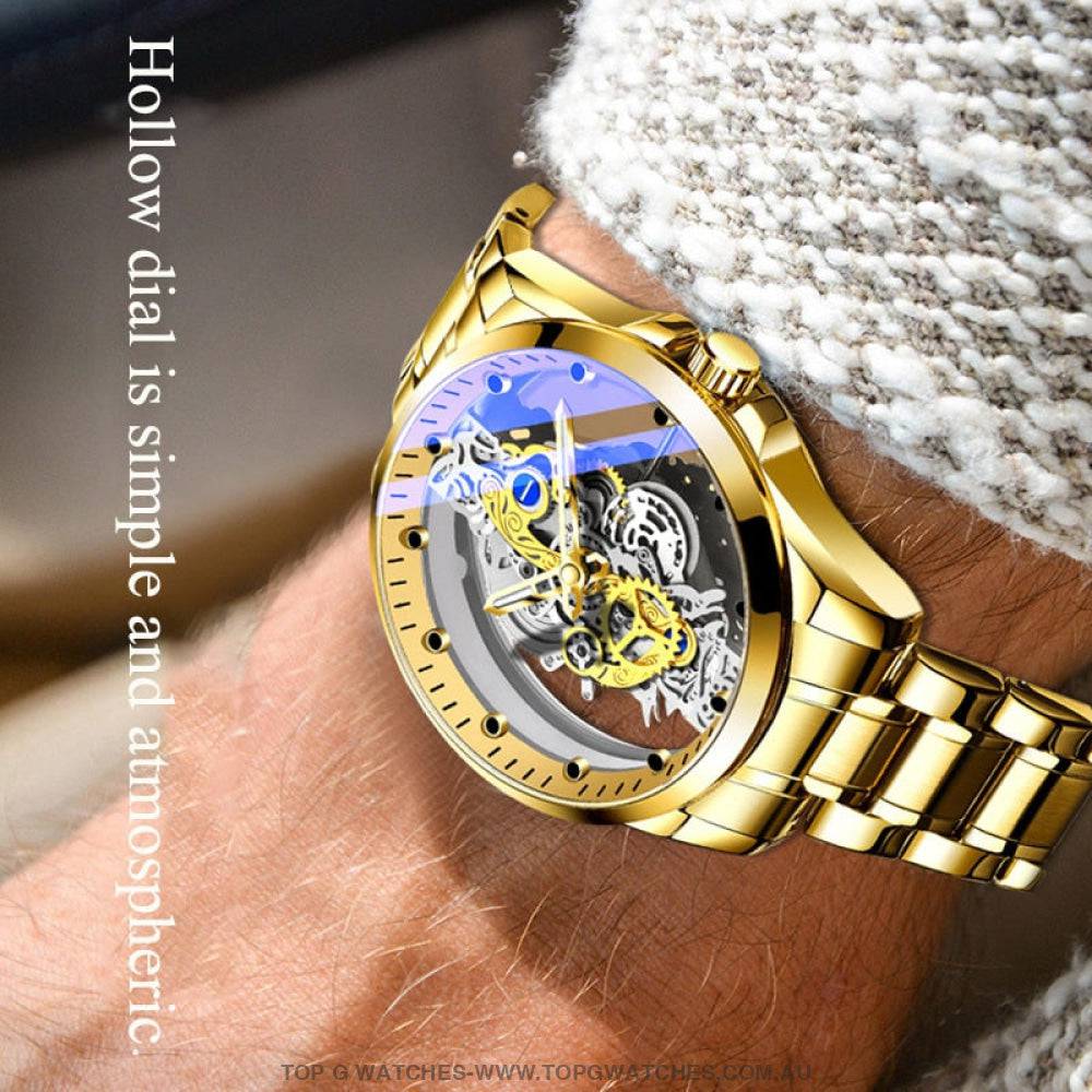 Hollow Gear Skeletal Poedagar Luxury Automatic Mechanical Watch - Top G Watches