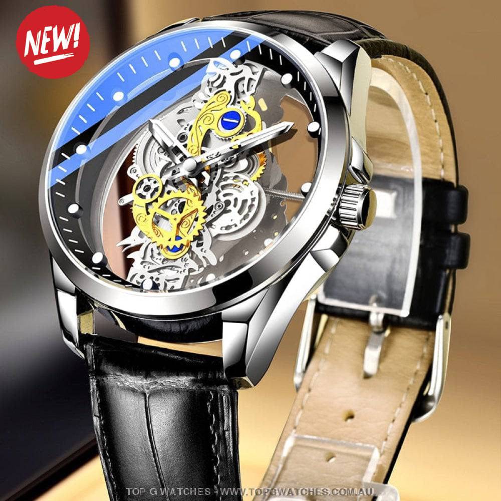 Hollow Gear Skeletal Poedagar Luxury Automatic Mechanical Watch - Top G Watches