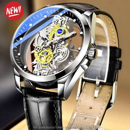 Hollow Gear Skeletal Poedagar Luxury Automatic Mechanical Watch - Top G Watches