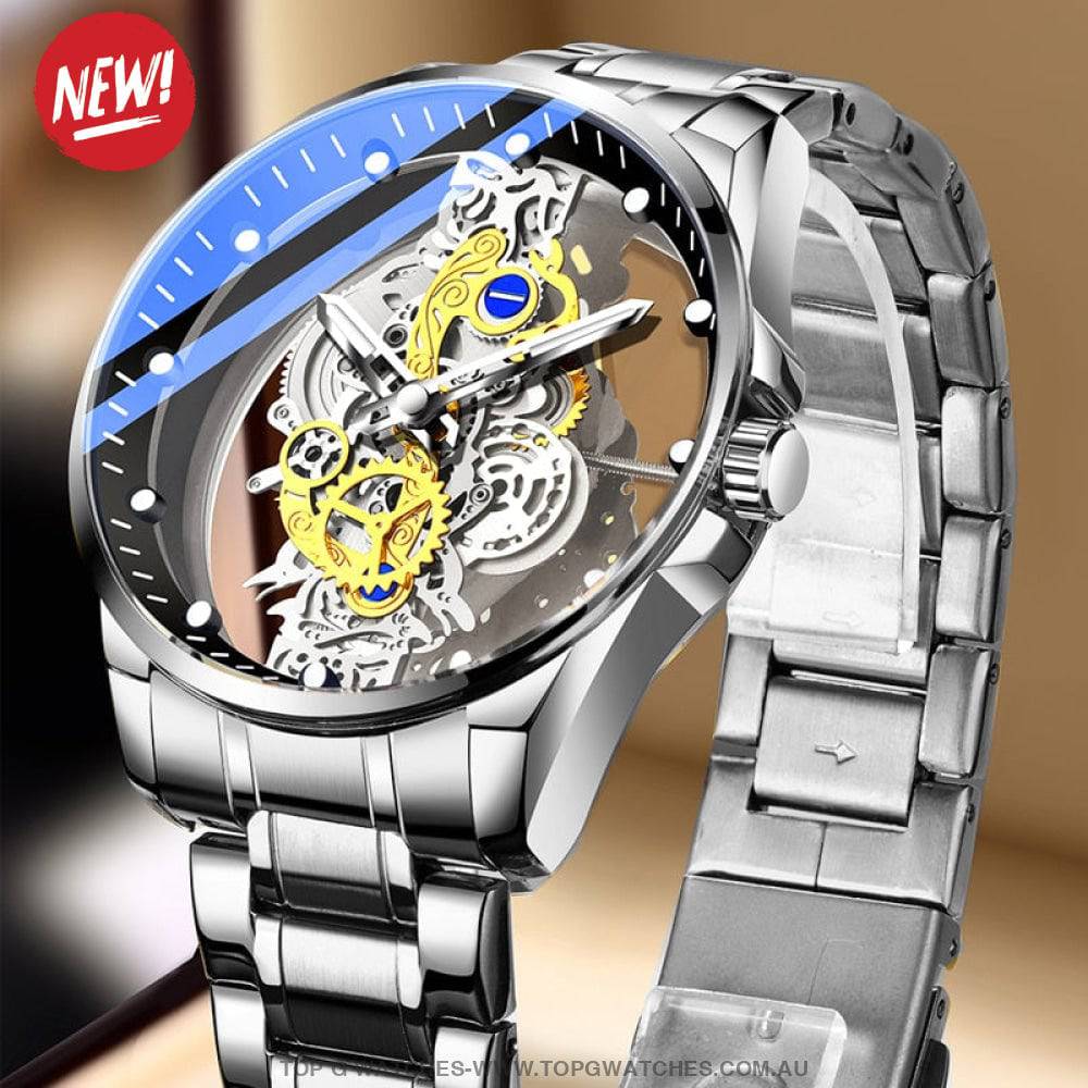 Hollow Gear Skeletal Poedagar Luxury Automatic Mechanical Watch - Top G Watches