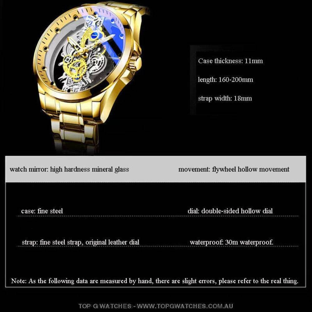 Hollow Gear Skeletal Poedagar Luxury Automatic Mechanical Watch - Top G Watches