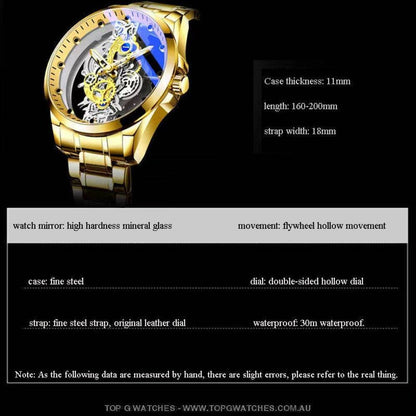 Hollow Gear Skeletal Poedagar Luxury Automatic Mechanical Watch - Top G Watches