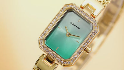 BERNY 2922L Women's Luxury Quartz Watch & Matching Bracelet Set