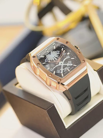 BONEST GATTI BG9904 Palm Tree & Sword Skeleton Automatic Watch