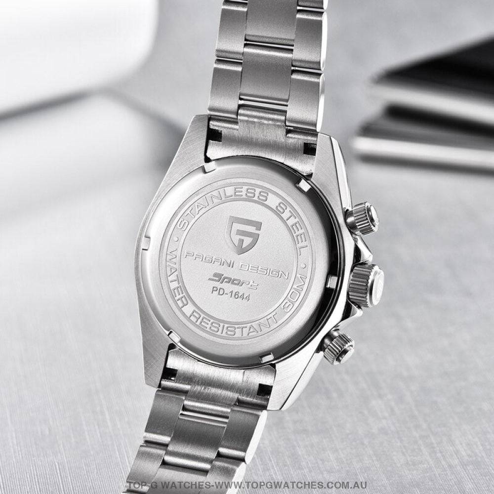 Rainbow PAGANI DESIGN Luxury Automatic Date Chronograph Japan VK63 Sapphire Wristwatch - Top G Watches