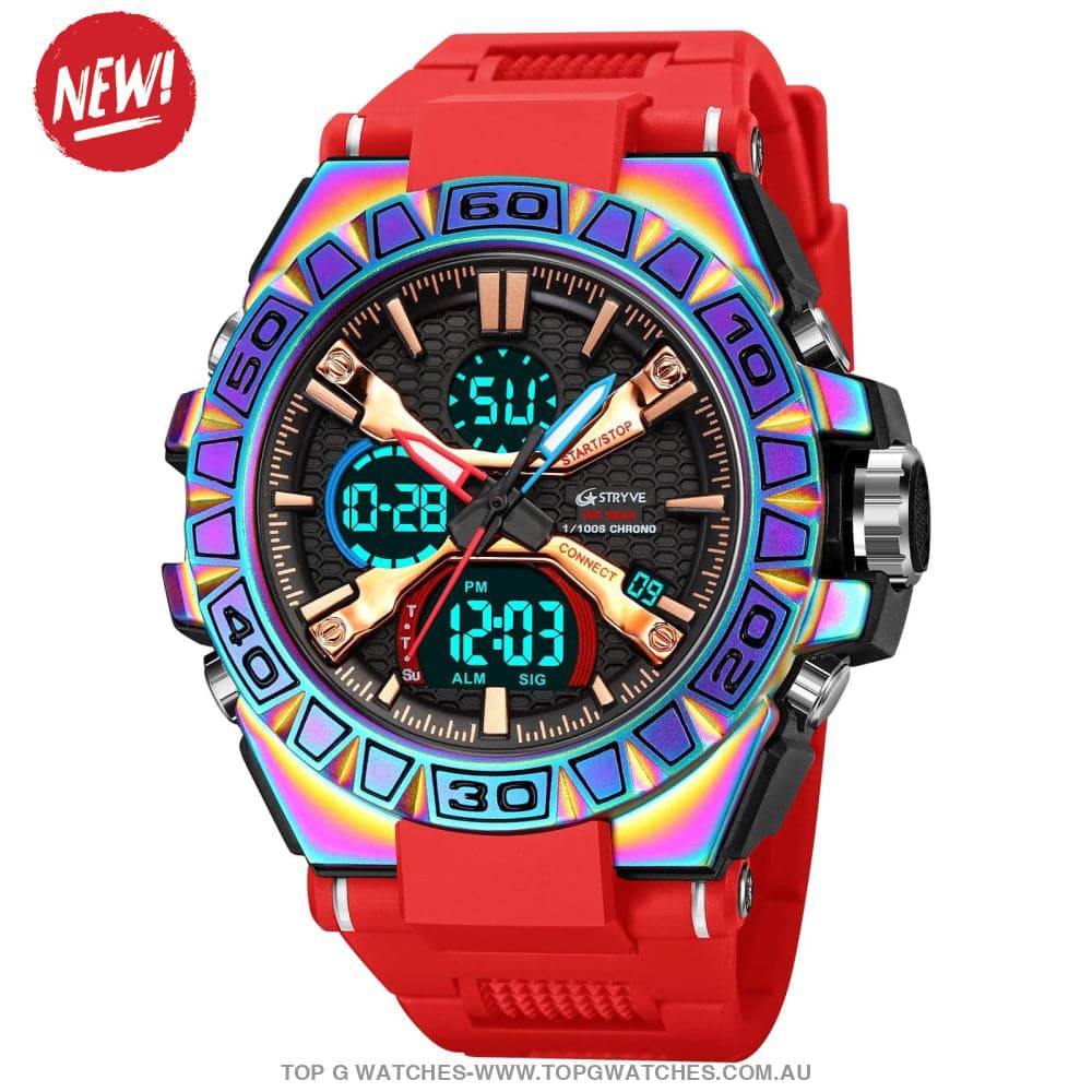 Top Sports Luxury Stryve Digital-Analog Dual Waterproof Sports Watch - Top G Watches