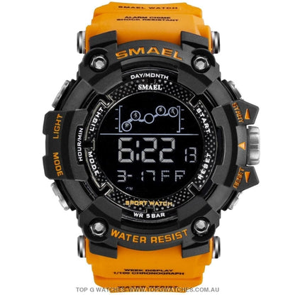 Military Top Smael Men's Fitness 50M Waterproof Digital Sports Watch - Top G Watches