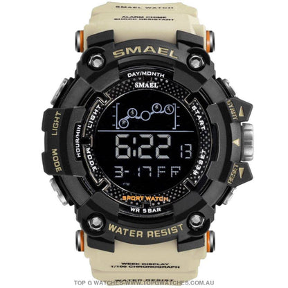 Military Top Smael Men's Fitness 50M Waterproof Digital Sports Watch - Top G Watches