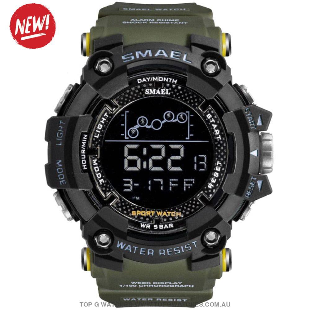 Military Top Smael Men's Fitness 50M Waterproof Digital Sports Watch - Top G Watches