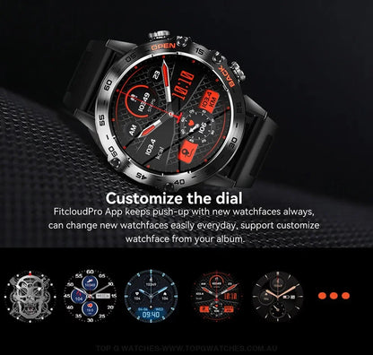 Smart Steel Bluetooth Health Sports Fitness Waterproof Melanda Smartwatch - Top G Watches