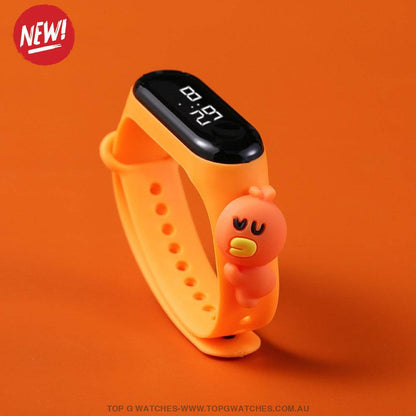Waterproof Smart Touch Screen Digital Led Cartoon Sports Kid's Watch - Top G Watches