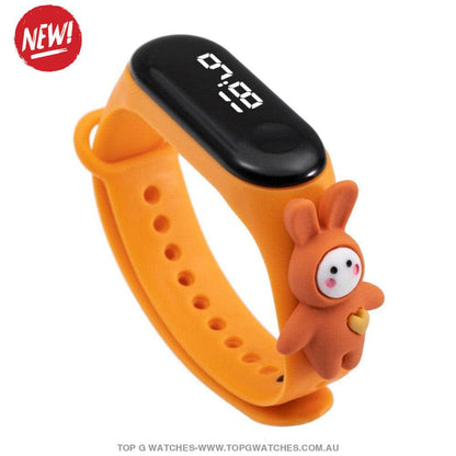 Waterproof Smart Touch Screen Digital Led Cartoon Sports Kid's Watch - Top G Watches