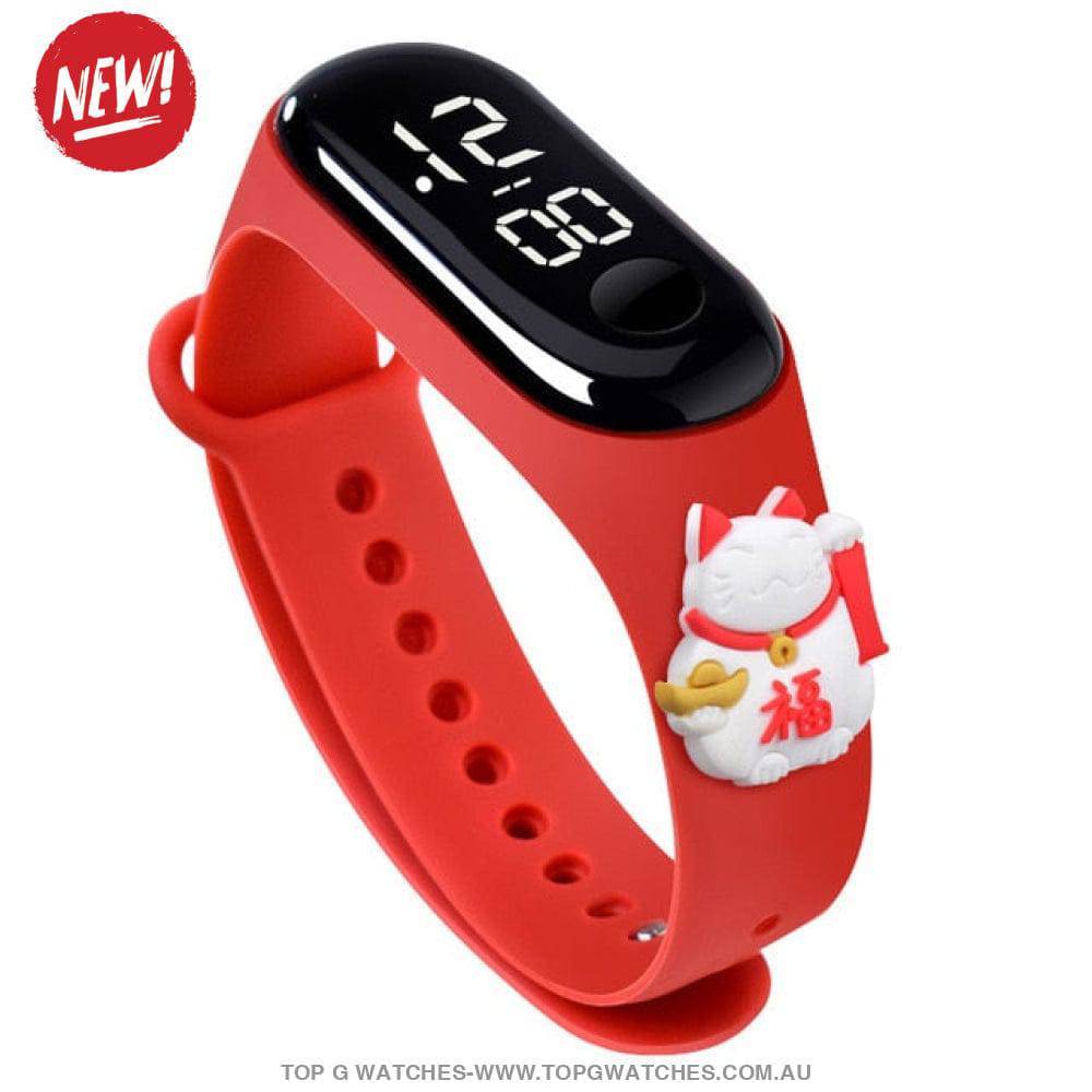 Waterproof Smart Touch Screen Digital Led Cartoon Sports Kid's Watch - Top G Watches