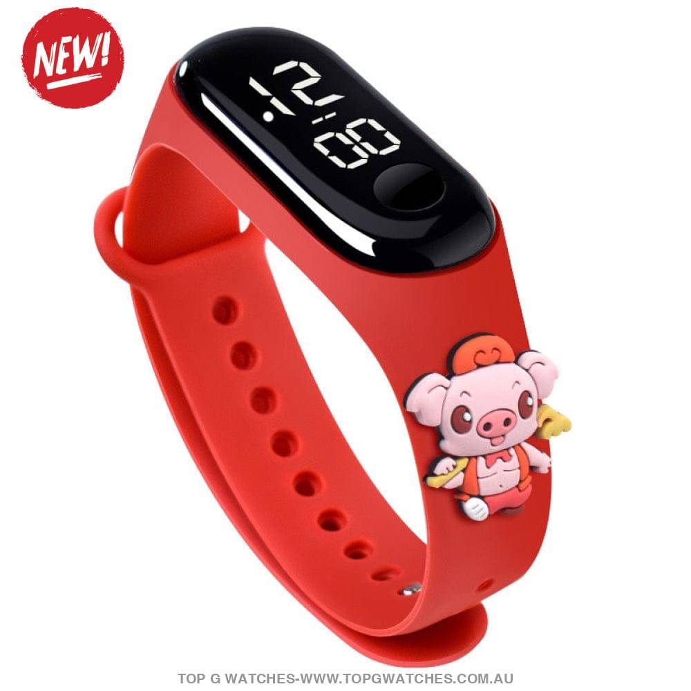 Waterproof Smart Touch Screen Digital Led Cartoon Sports Kid's Watch - Top G Watches