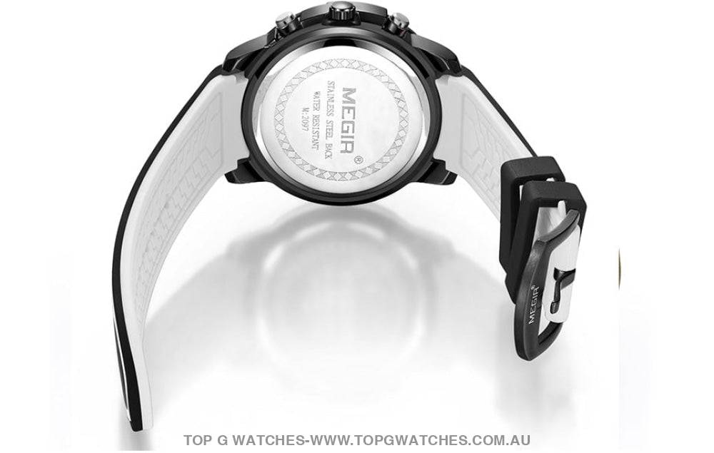 Trending Sports Touring Megir' Quartz Chronograph Sports 30M Waterproof Luminous 2097 Wristwatch - Top G Watches