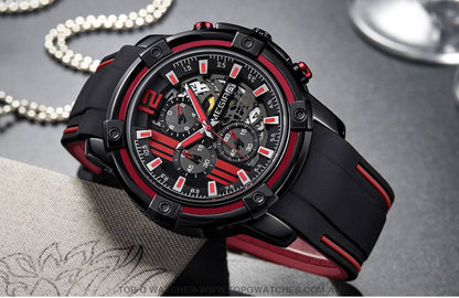Trending Sports Touring Megir' Quartz Chronograph Sports 30M Waterproof Luminous 2097 Wristwatch - Top G Watches
