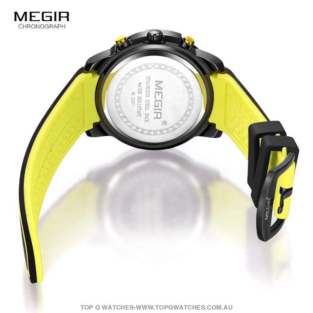 Trending Sports Touring Megir' Quartz Chronograph Sports 30M Waterproof Luminous 2097 Wristwatch - Top G Watches