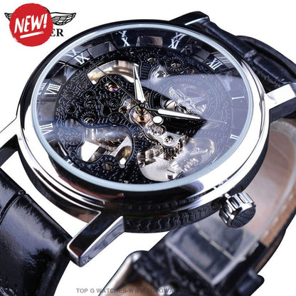 T-Winner Transparent Casual Business Automatic Mechanical Self-Wind Wristwatch - Top G Watches