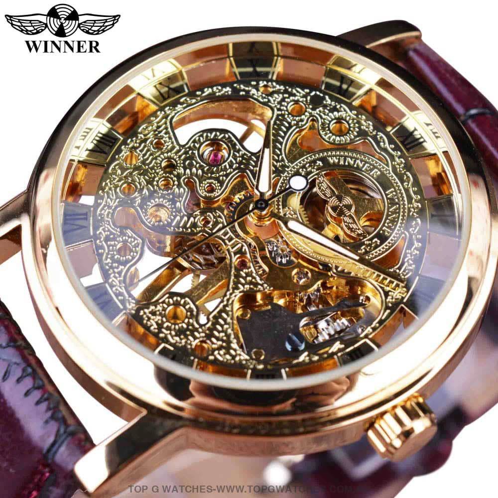 T-Winner Transparent Casual Business Automatic Mechanical Self-Wind Wristwatch - Top G Watches