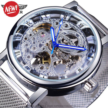T-Winner Transparent Casual Business Automatic Mechanical Self-Wind Wristwatch - Top G Watches
