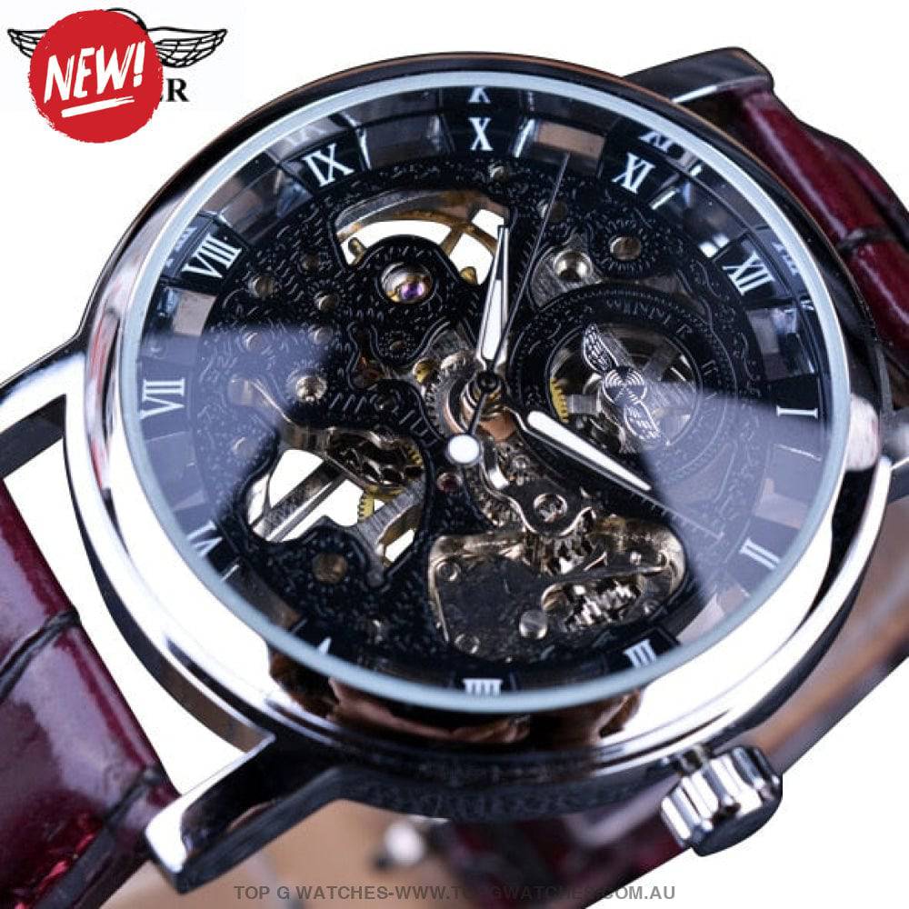 T-Winner Transparent Casual Business Automatic Mechanical Self-Wind Wristwatch - Top G Watches