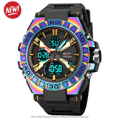 Top Sports Luxury Stryve Digital-Analog Dual Waterproof Sports Watch - Top G Watches