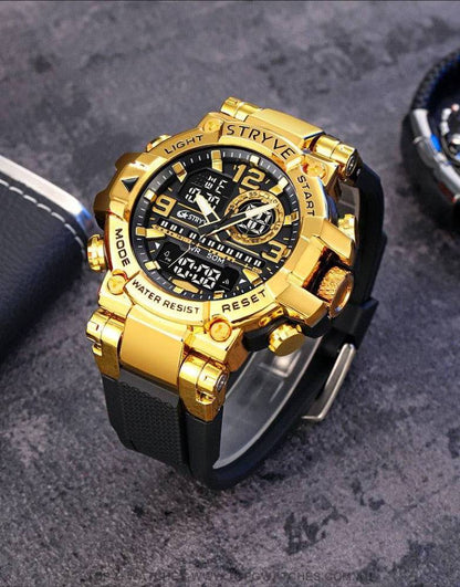 Top Sports Luxury Stryve Digital-Analog Dual Waterproof Sports Watch - Top G Watches