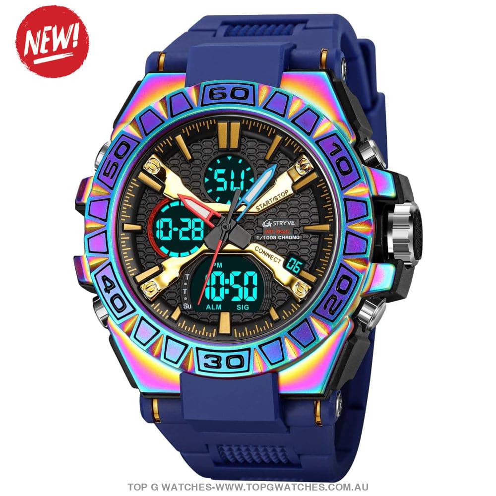 Top Sports Luxury Stryve Digital-Analog Dual Waterproof Sports Watch - Top G Watches