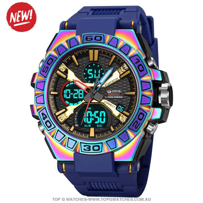 Top Sports Luxury Stryve Digital-Analog Dual Waterproof Sports Watch - Top G Watches