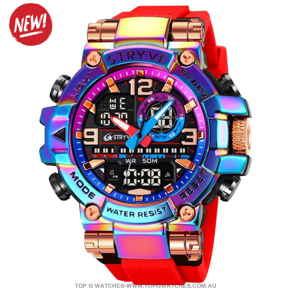 Top Sports Luxury Stryve Digital-Analog Dual Waterproof Sports Watch - Top G Watches
