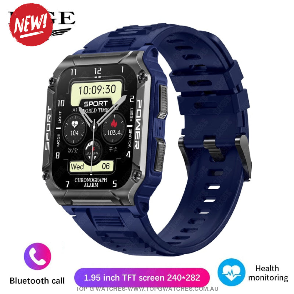Ultimate Lige Apocalyptic Pro Compass Bluetooth Fitness Health Smart Watch Blue Watches