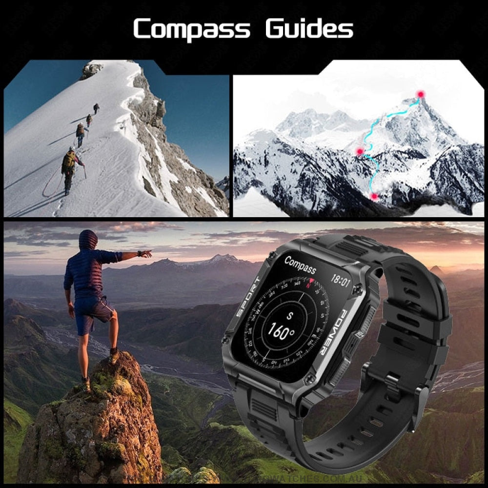 Ultimate Lige Apocalyptic Pro Compass Bluetooth Fitness Health Smart Watch Watches